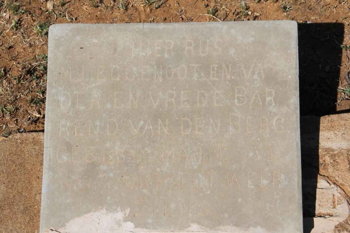 BERG Barend, van den 1855-1939