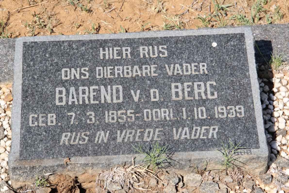 BERG Barend, van den 1855-1939