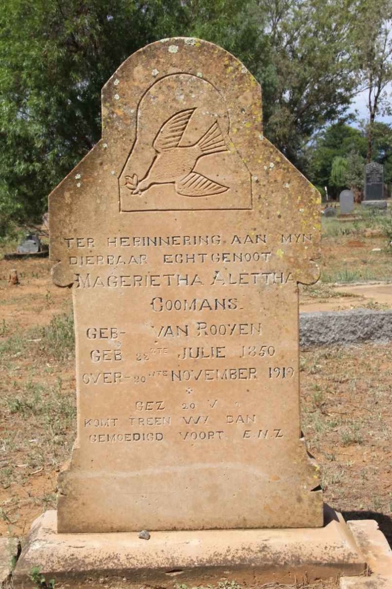 COOMANS Magerietha Alettha nee van ROOYEN 1850-1919