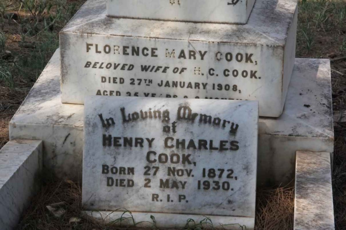COOK Henry Charles 1872-1930 &amp; Florence Mary -1908