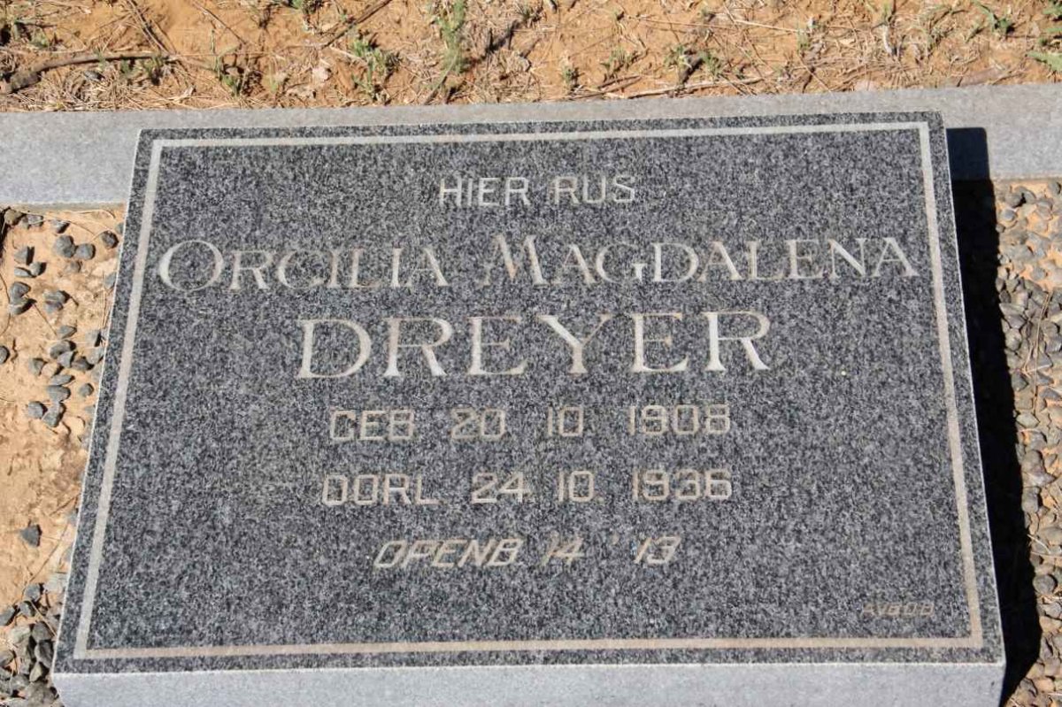 DREYER Orcilia Magdalena 1908-1936