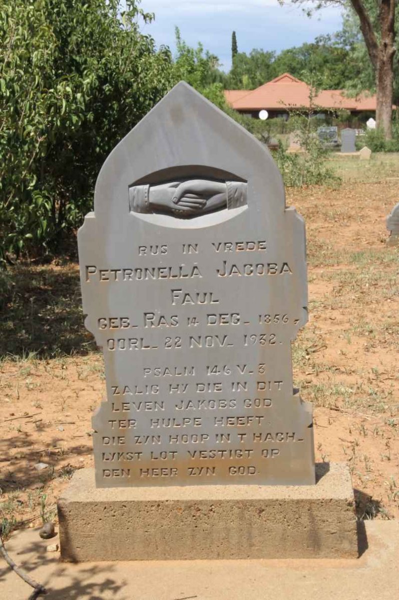 FAUL Petronella Jacoba nee RAS 1856-1932