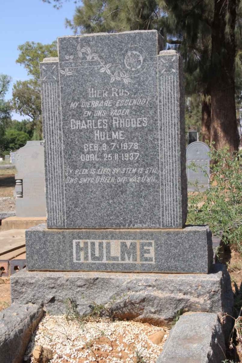 HULME Charles Rhodes 1878-1937