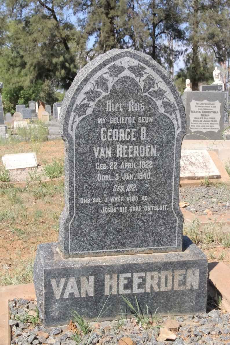 HEERDEN George B., van 1922-1940