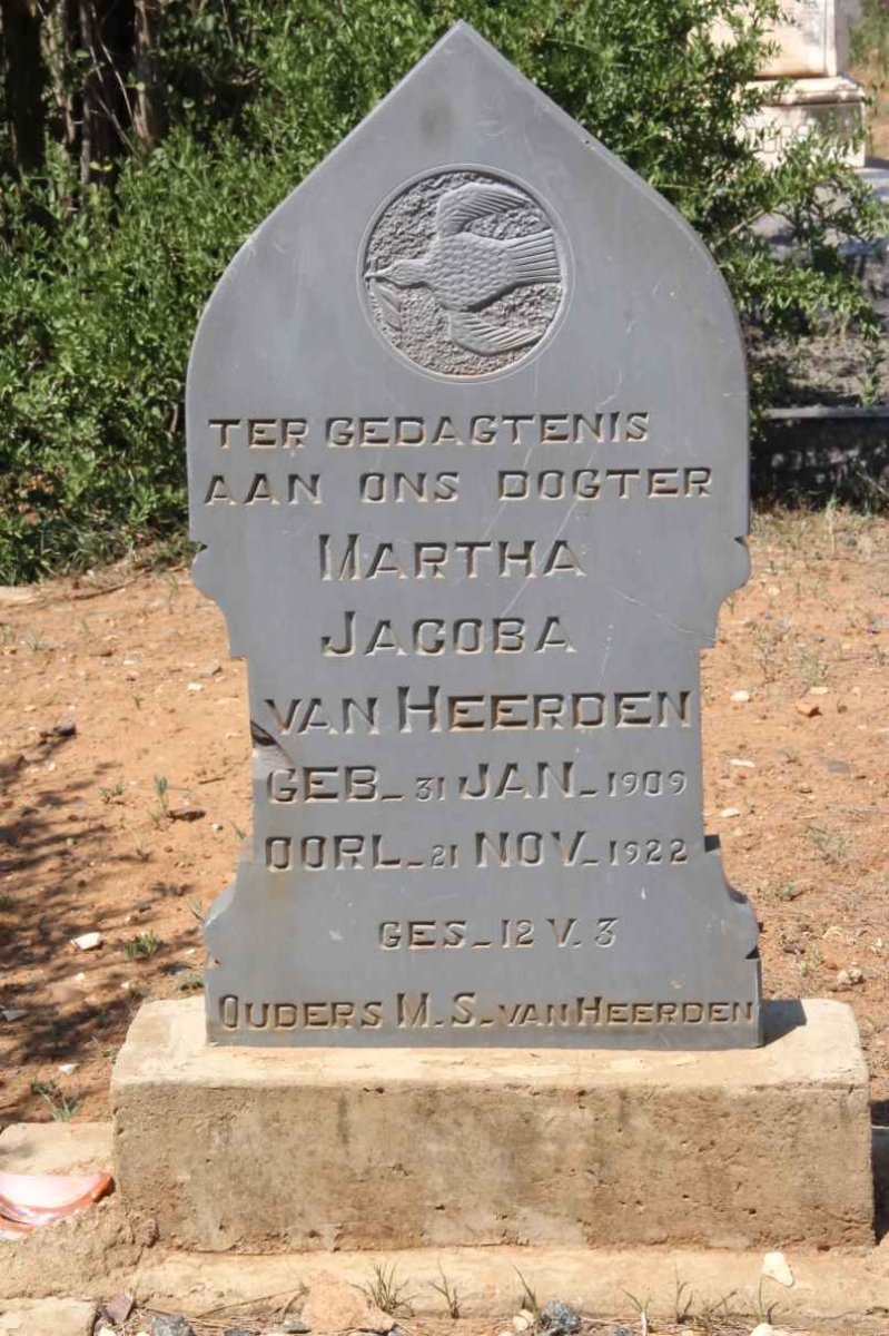 HEERDEN Martha Jacoba, van 1909-1922