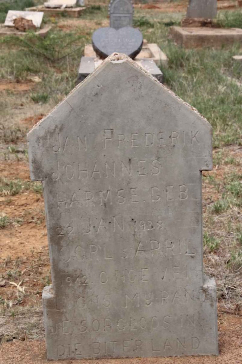 HARMSE Jan Frederik Johannes 1938-1942