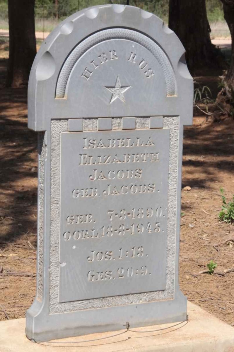 JACOBS Isabella Elizabeth nee JACOBS 1890-1945
