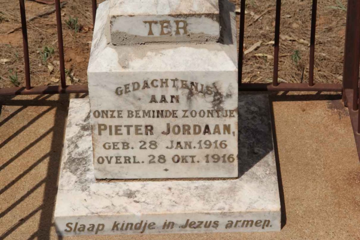 JORDAAN Pieter 1916-1916