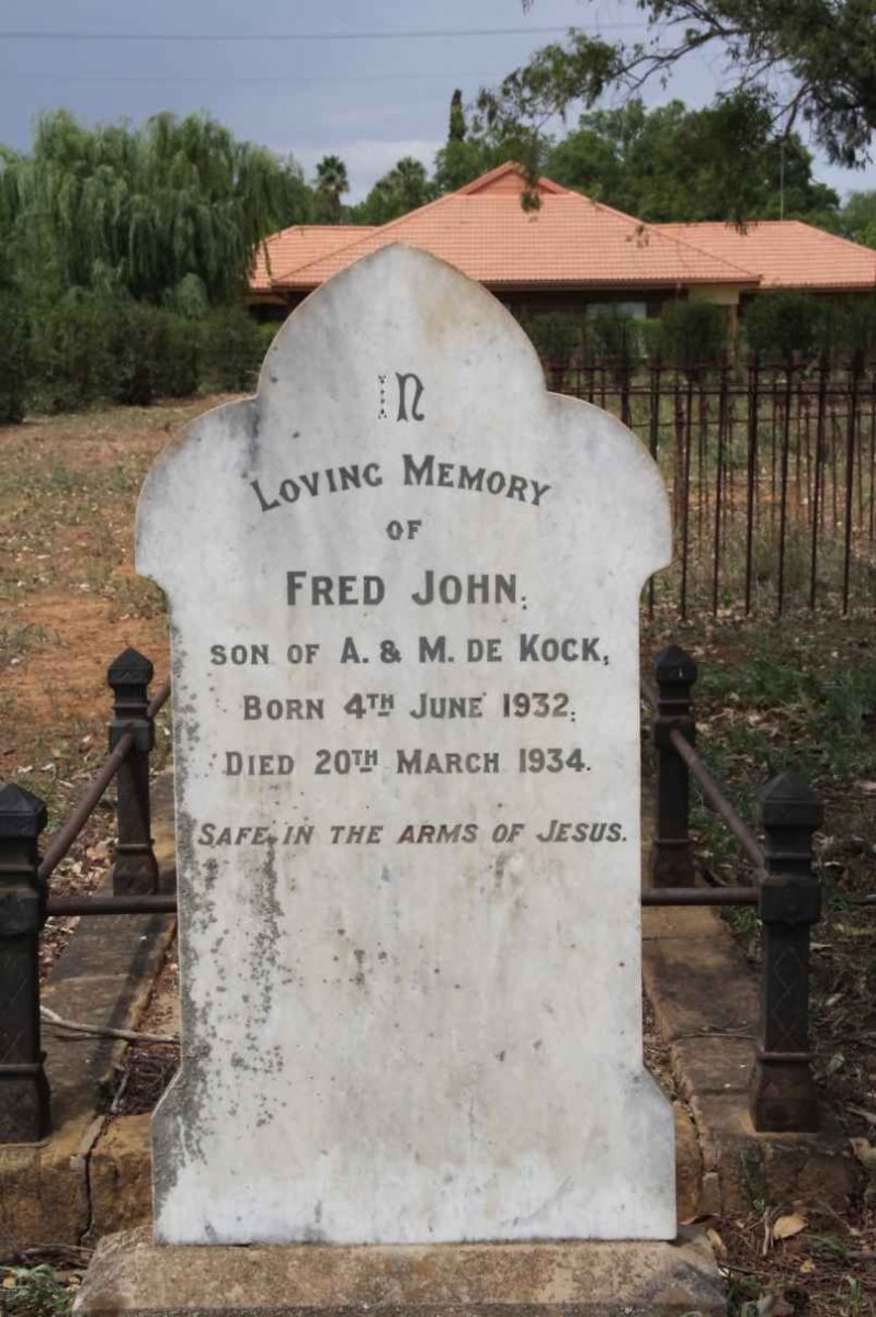 KOCK Fred John, de 1932-1934