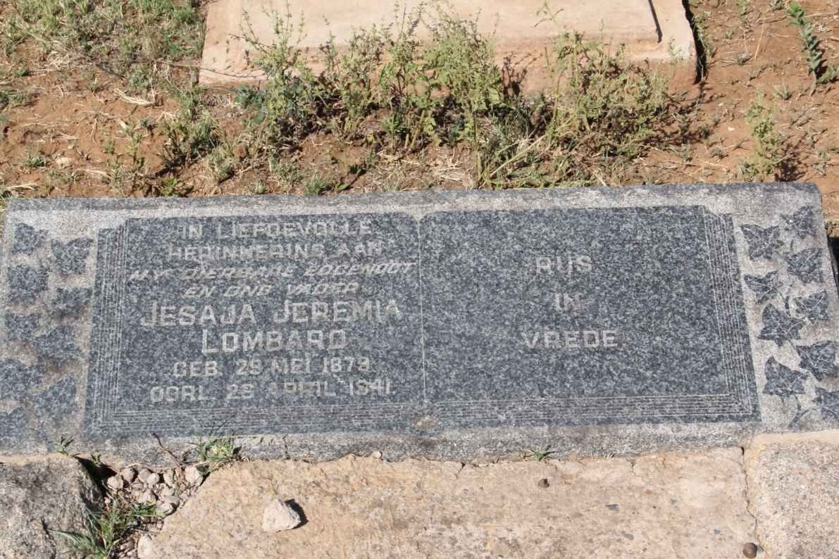 LOMBARD Jesaja Jeremia 1879-1941