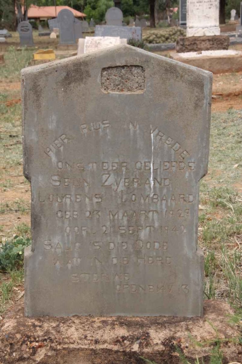 LOMBAARD Zybrand Lourens 1929-1942