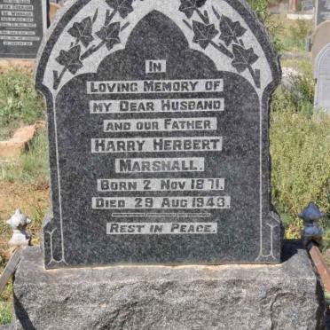 MARSHALL Harry Herbert 1871-1943