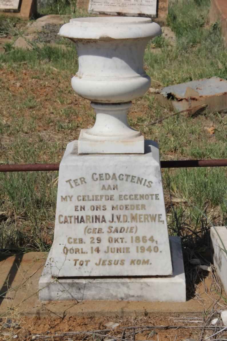 MERWE Catharina J., v.d. nee SADIE 1864-1940