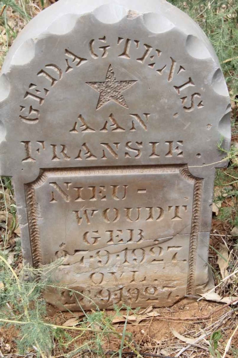 NIEUWOUDT Fransie 1927-1927