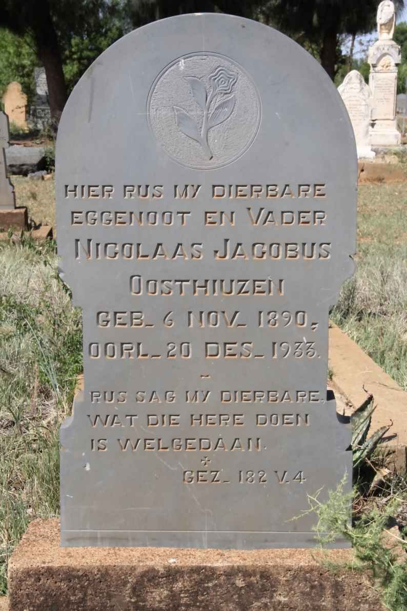 OOSTHIUZEN Nicolaas Jacobus 1890-1933