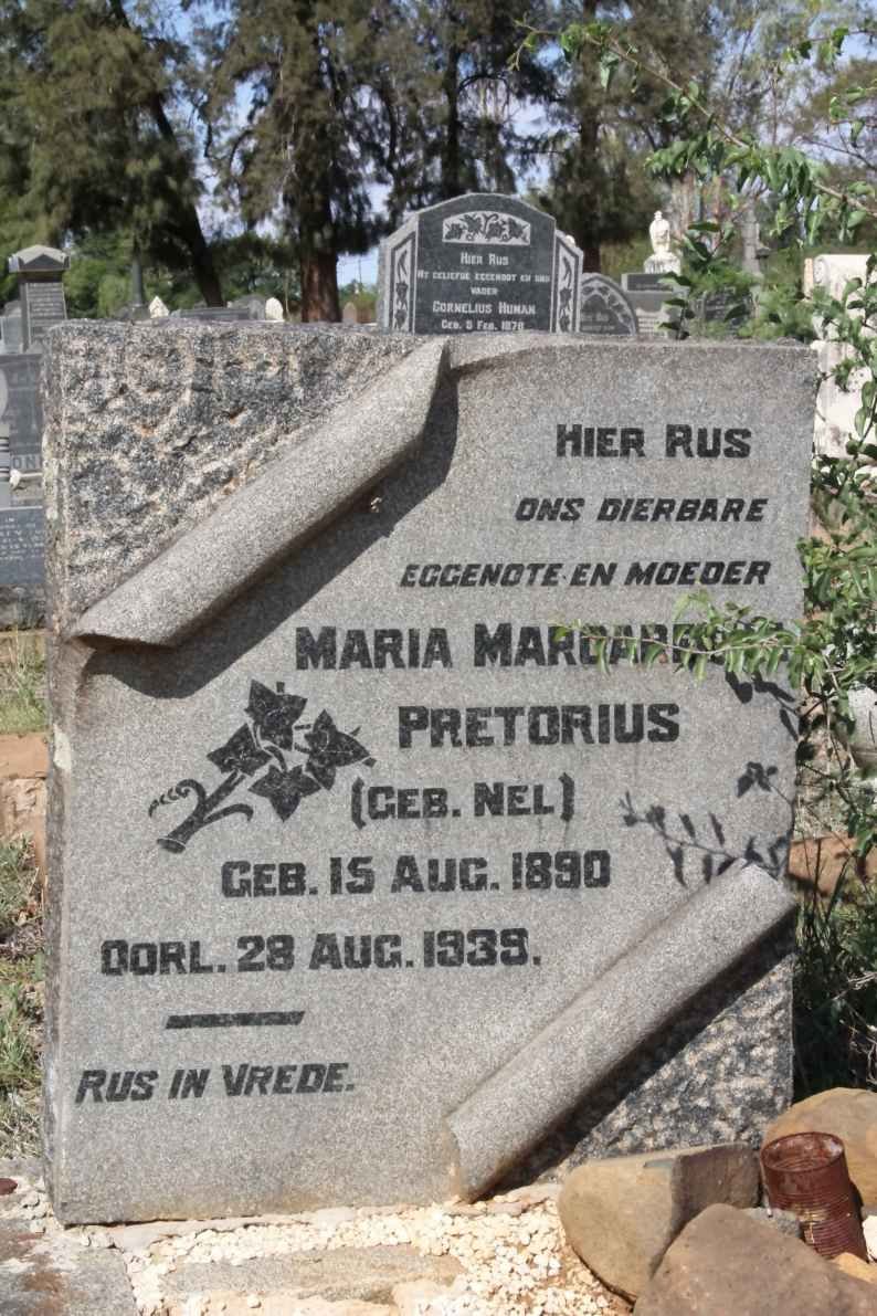 PRETORIUS Maria Margaretha nee NEL 1890-1939