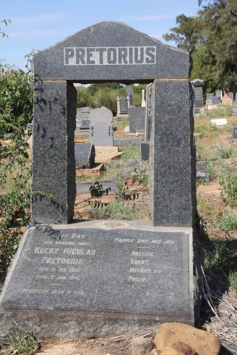PRETORIUS Koert Nicolas 1886-1941