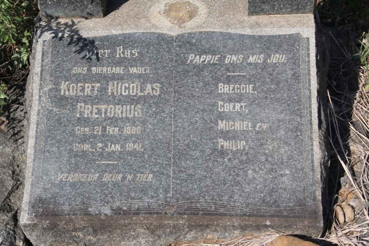 PRETORIUS Koert Nicolas 1886-1941