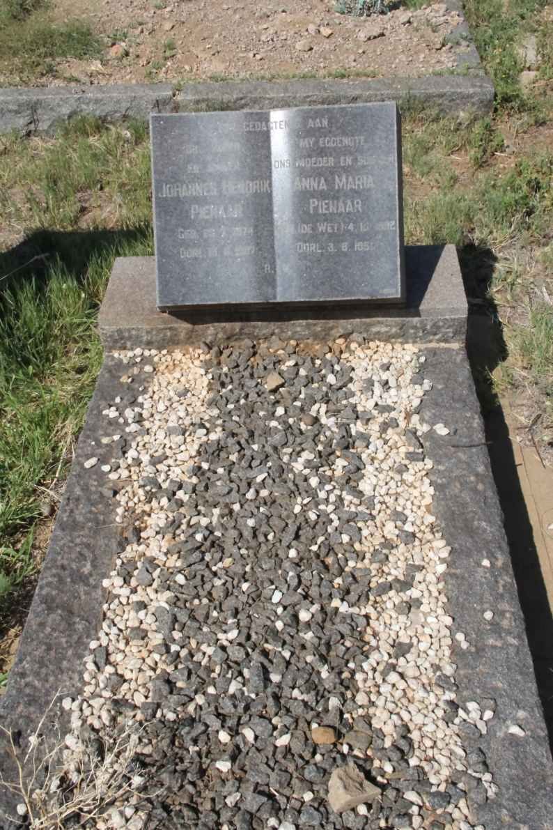 PIENAAR Johannes Hendrik 1874-1957 &amp; Anna Maria de WET 1892-1956