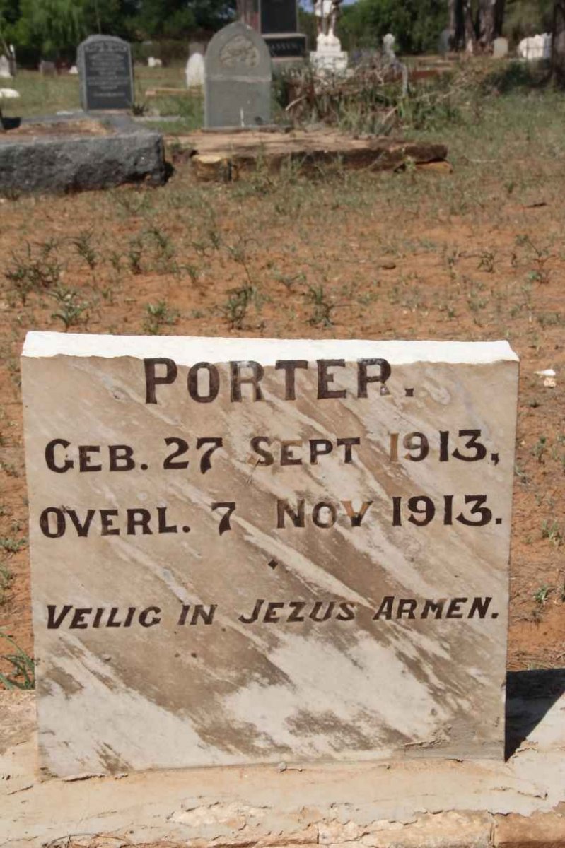 PORTER Johannes H. 1913-1913