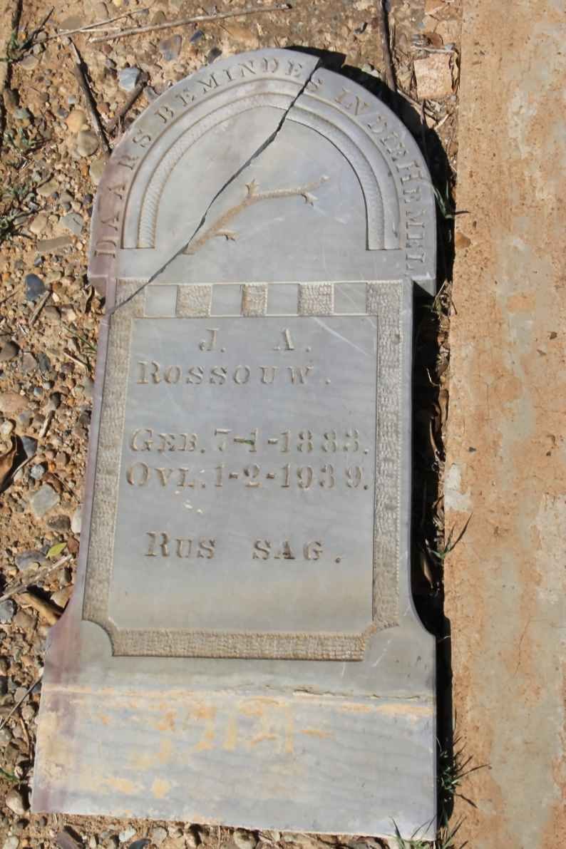 ROSSOUW J.A. 1883-1939