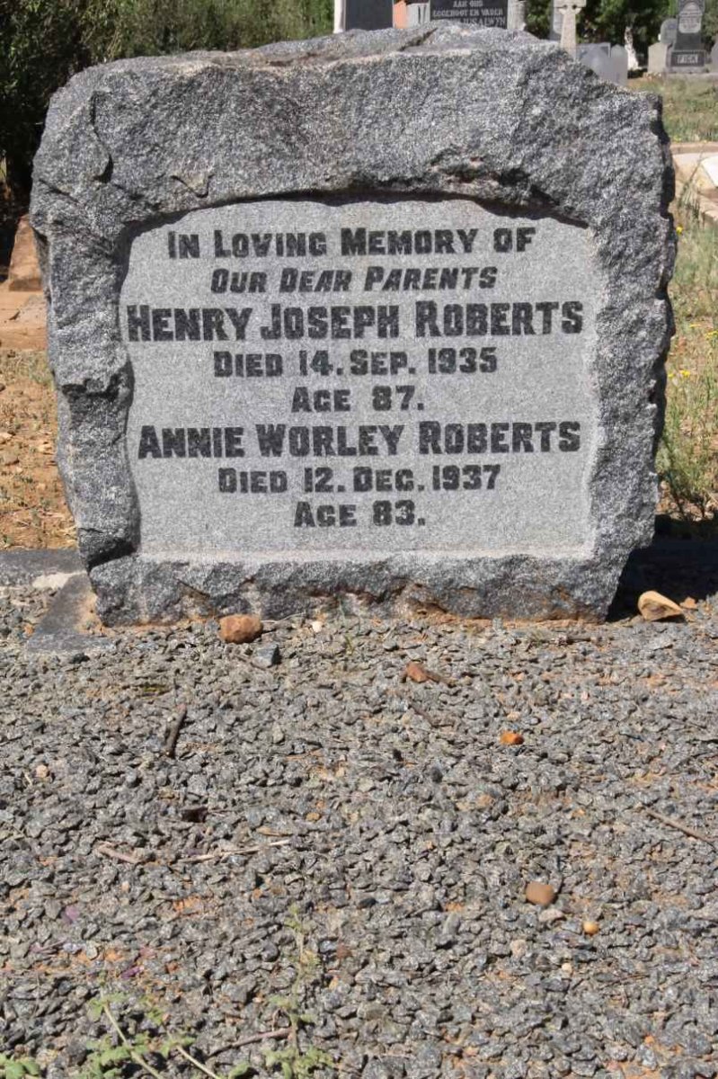 ROBERTS Henry Joseph -1935 &amp; Annie WORLEY -1937