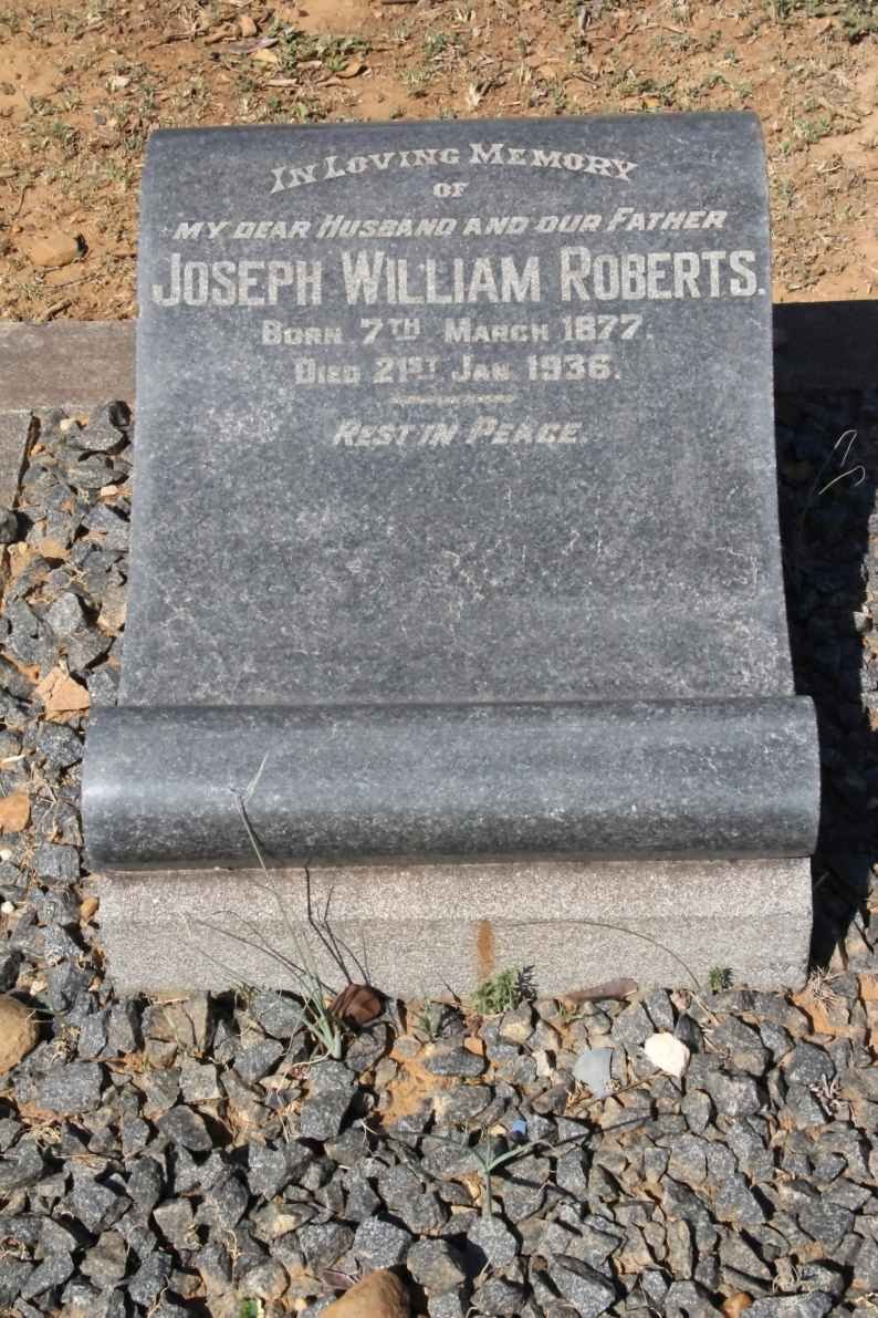 ROBERTS Joseph William 1877-1936