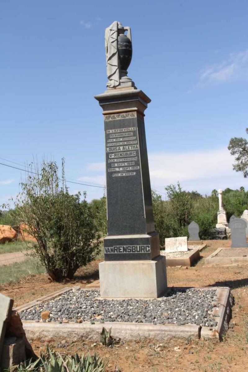 RENSBURG Louisa Aletha, van nee ESTERHUIZEN 1881-1931