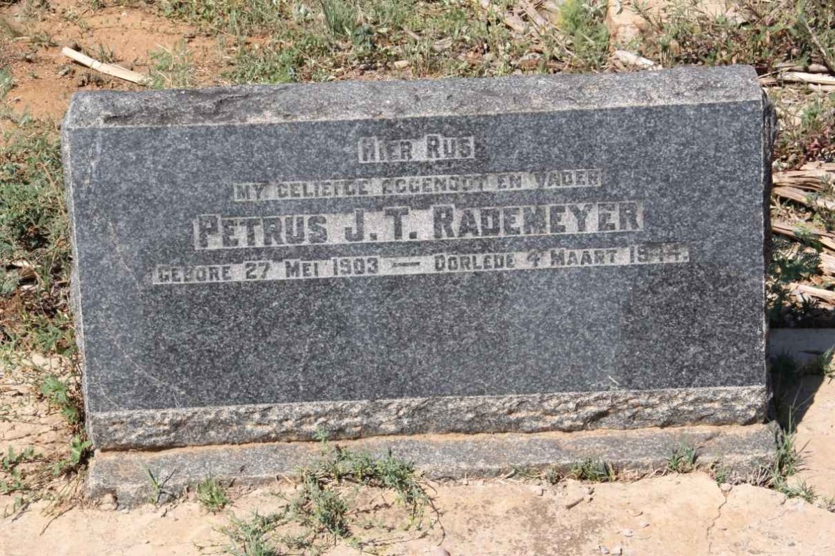 RADEMEYER Petrus J.T. 1903-1944
