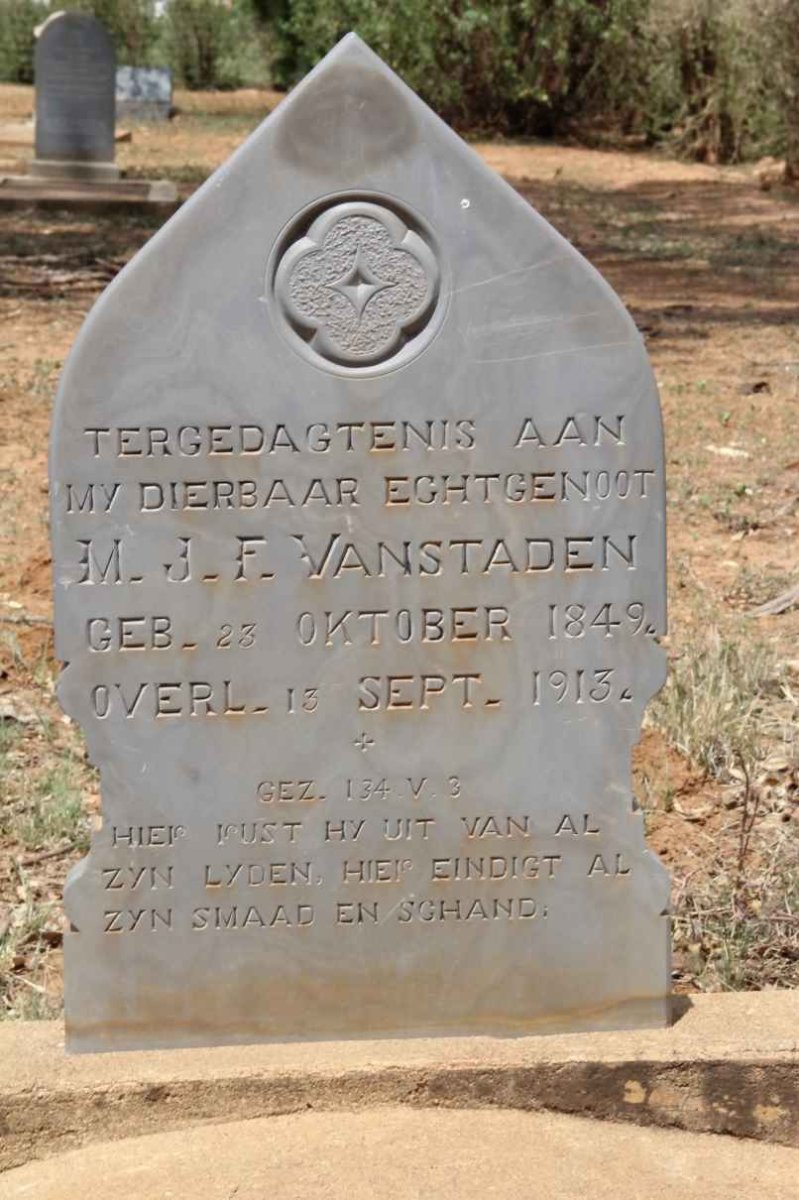 STADEN M.J.F., van 1849-1913