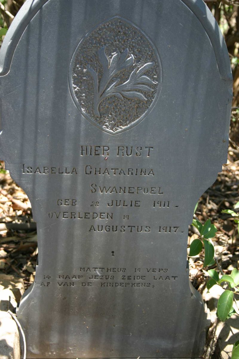 SWANEPOEL Isabella Chatarina 1911-1917