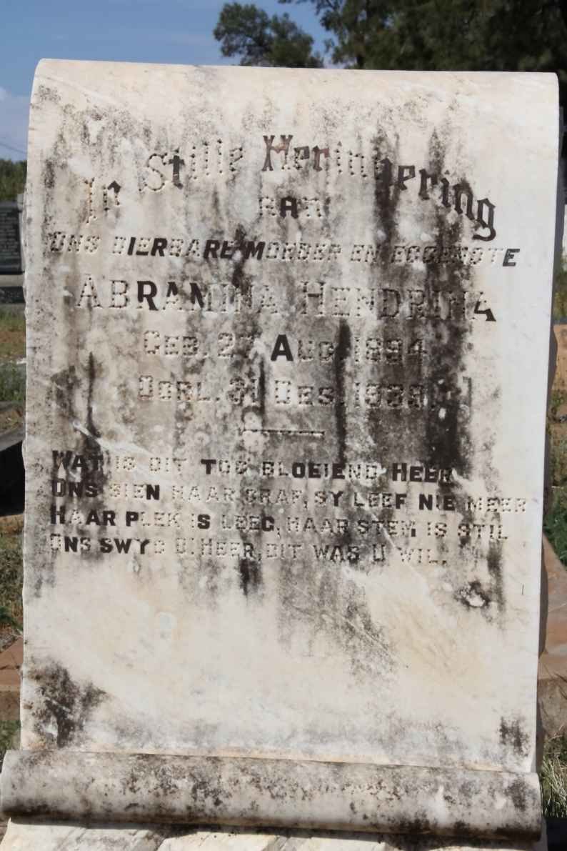 SCHOEMAN Abramina Hendrina 1894-1939