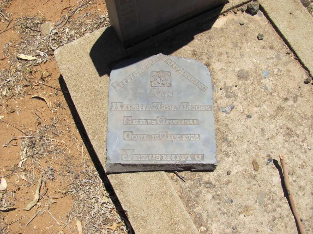 JACOBS Martha Maria 1921-1922