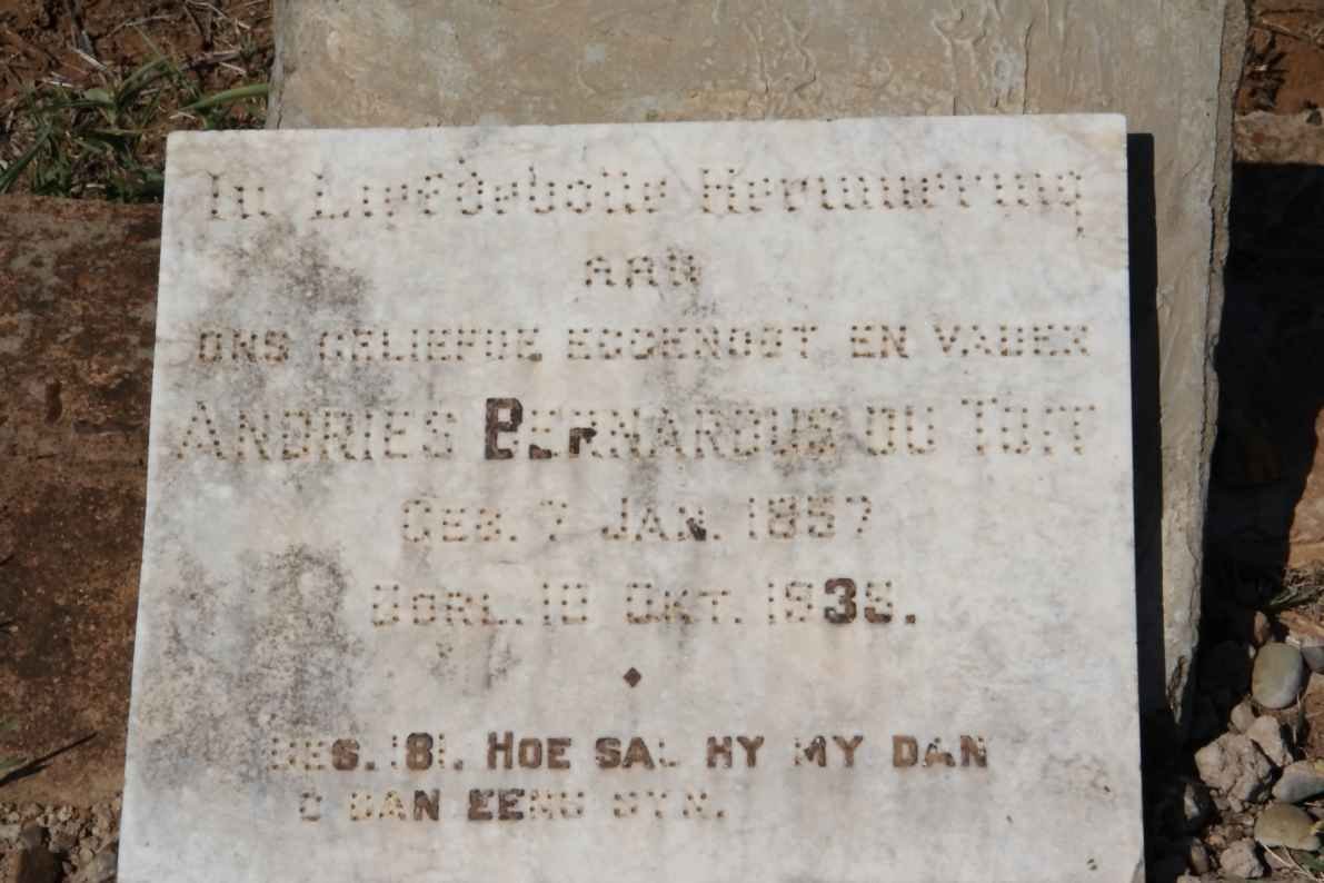 TOIT Andries Bernardus, du 1857-1935