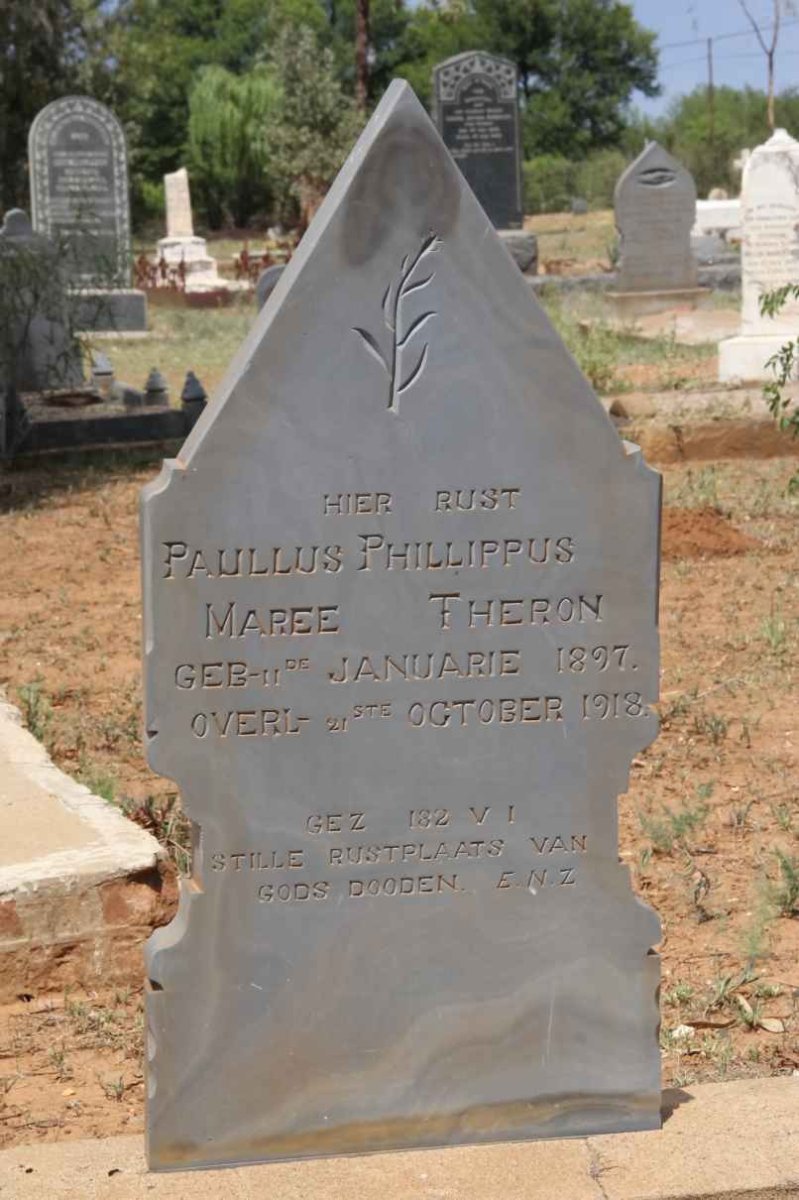 THERON Paullus Phillippus Maree 1897-1918