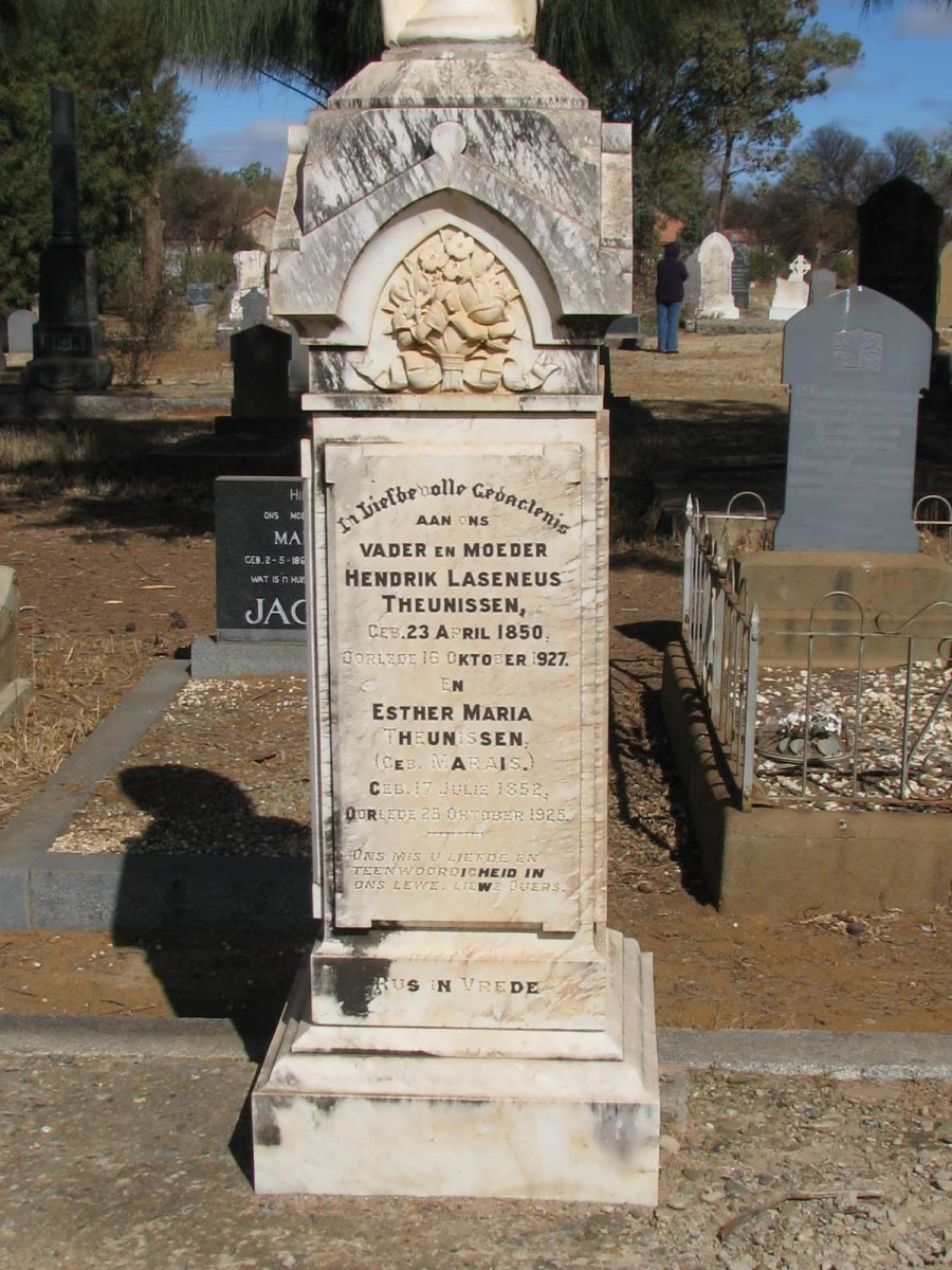 THEUNISSEN Hendrik Laseneus 1850-1927 &amp; Esther Maria MARAIS 1852-1925