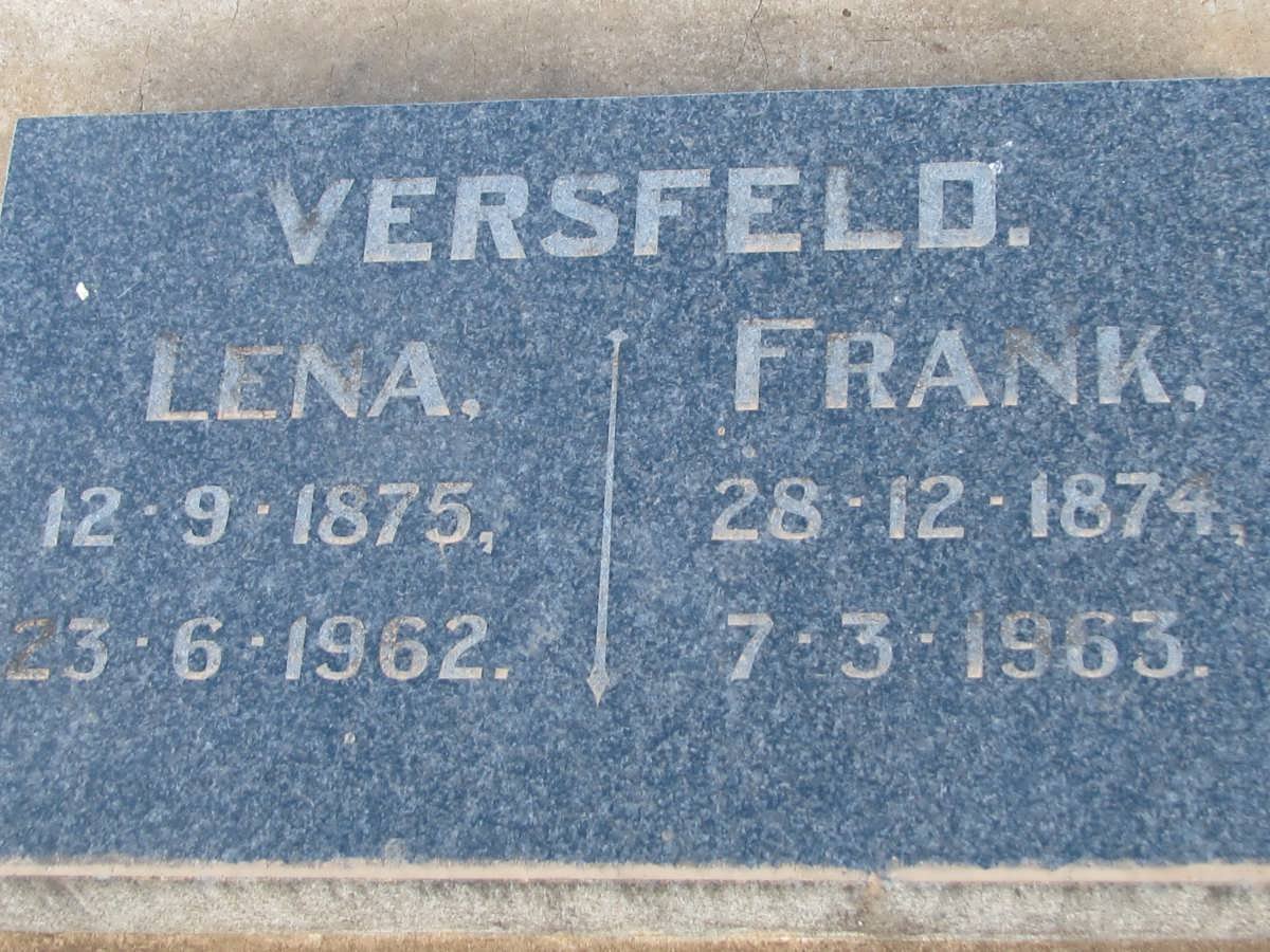 VERSFELD Frank 1874-1963 &amp; Lena 1875-1962