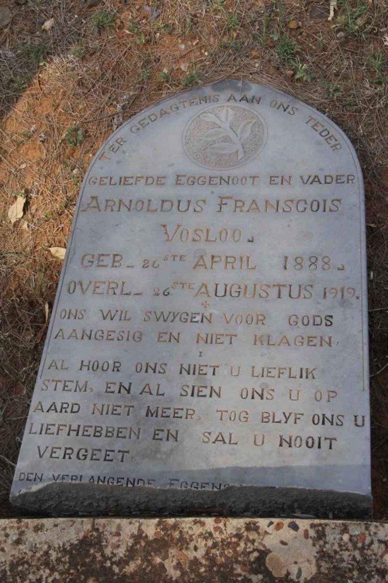 VOSLOO Arnoldus Francois 1888-1919