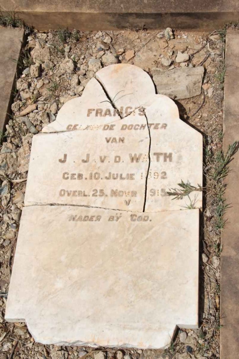 WATH Francis, v.d. 1892-1915