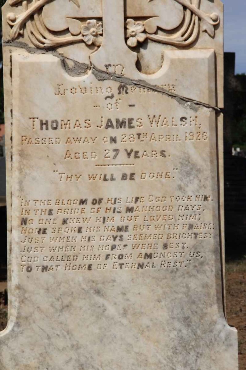 WALSH Thomas James -1926