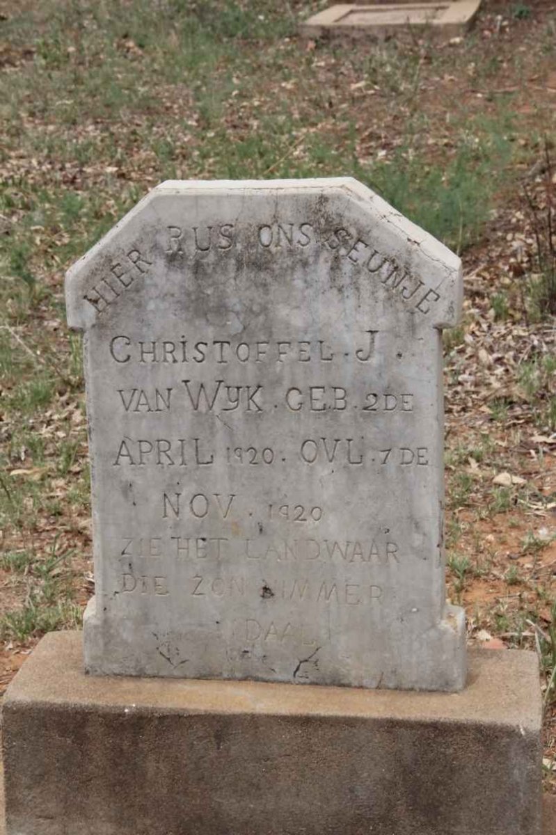 WYK Christoffel J., van 1920-1920