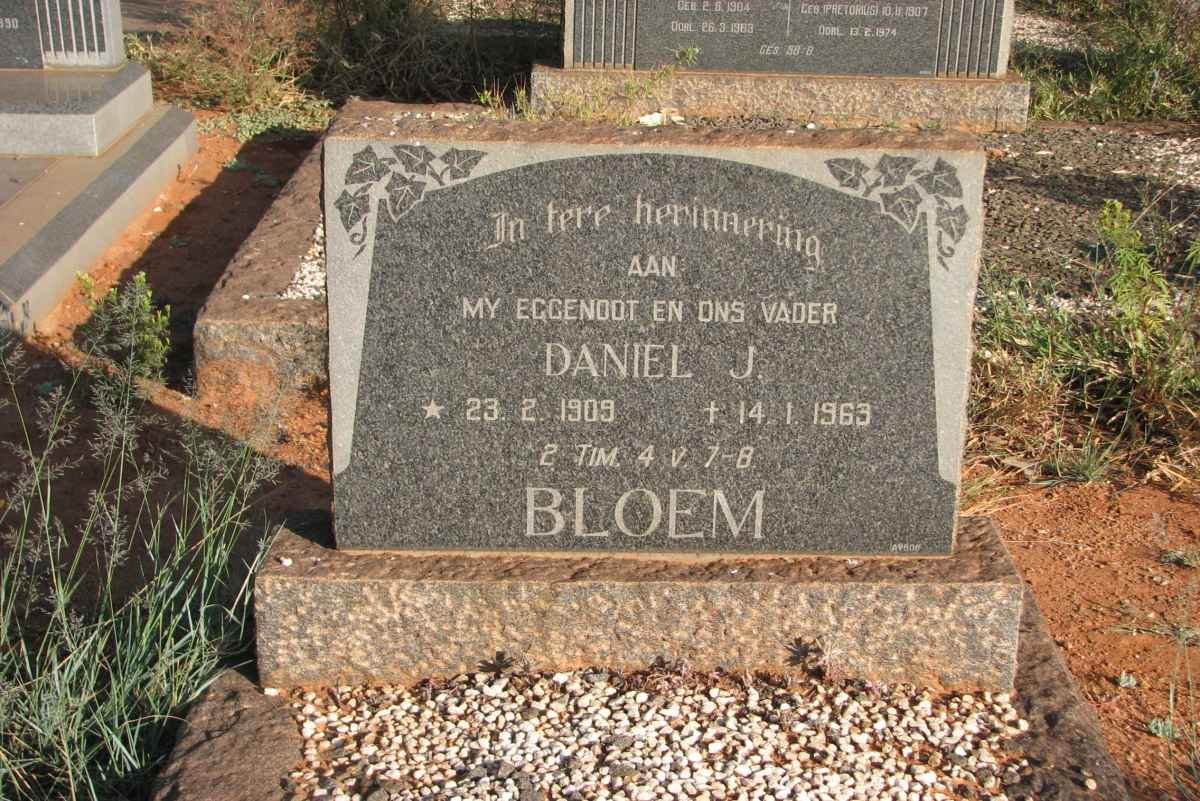 BLOEM Daniel J. 1909-1963