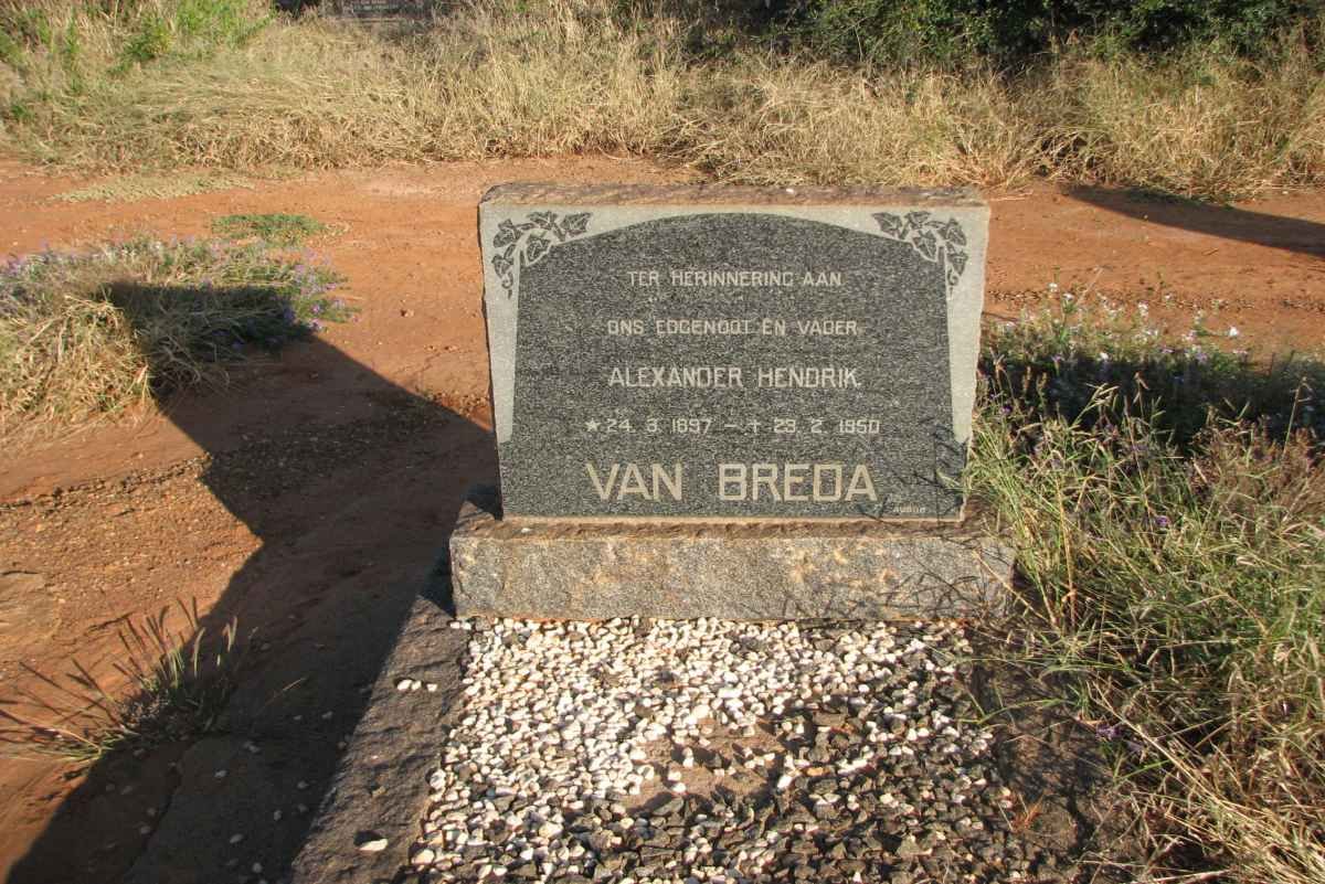 BREDA Alexander Hendrik, van 1897-1950
