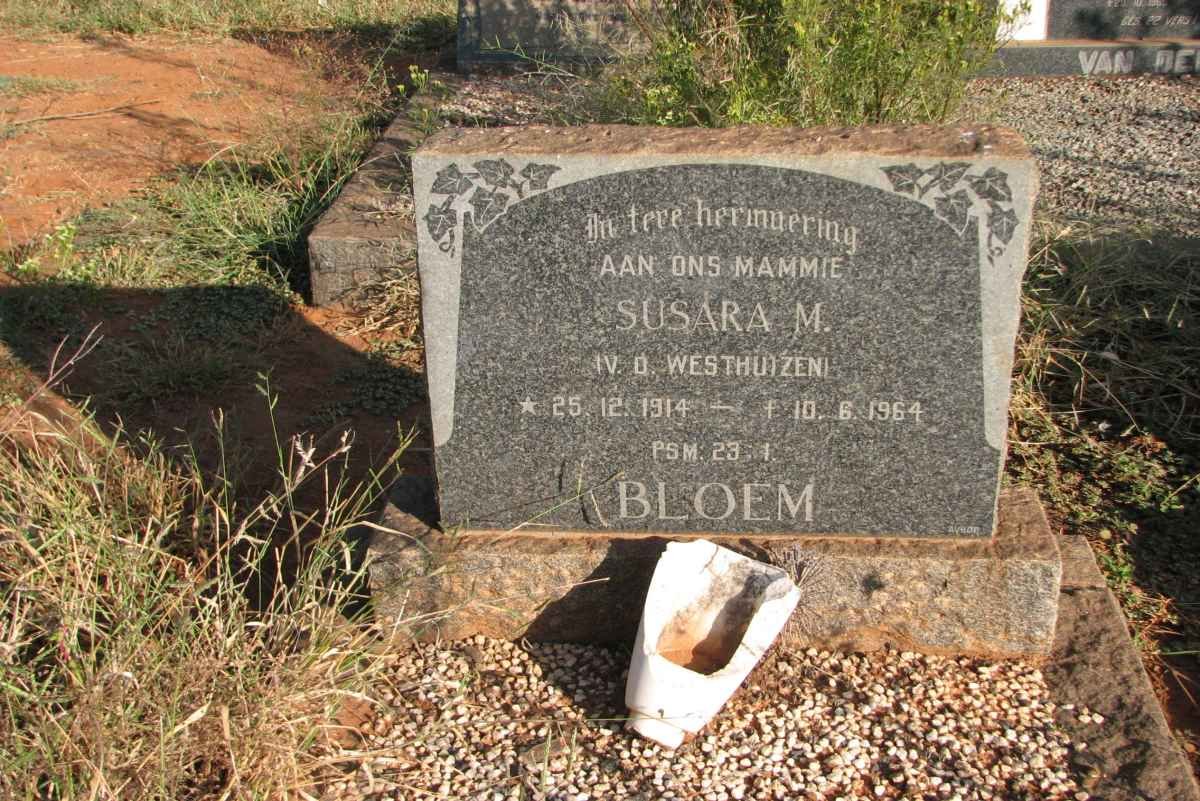 BLOEM Susara M. nee VAN DER WESTHUIZEN 1914-1964