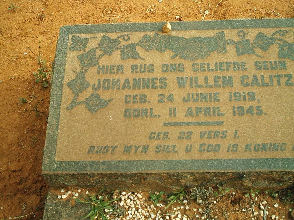 CALITZ Johannes Willem 1919-1945