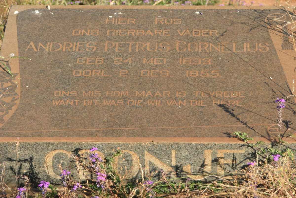 CRONJE Andries Petrus Cornelius 1893-1955