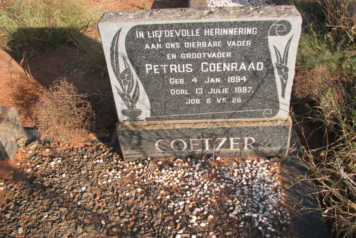 COETZER Petrus Coenraad 1894-1987