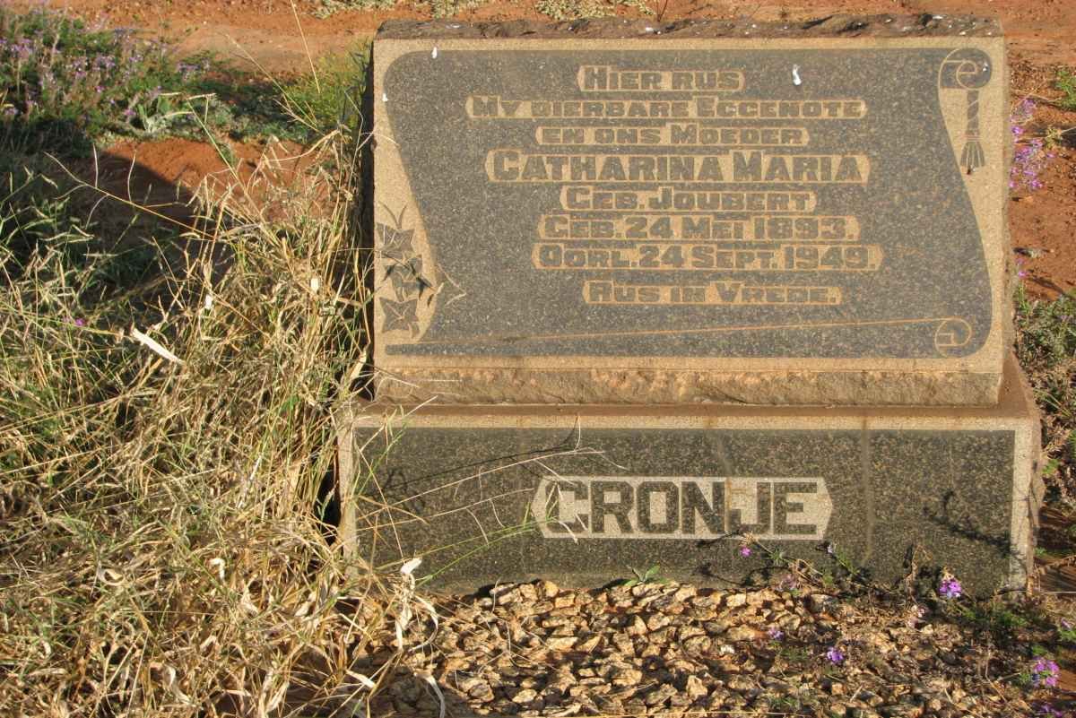 CRONJE Catharina Maria nee JOUBERT 1893-1949