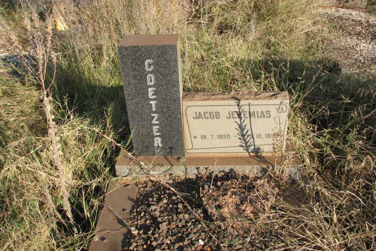 COETZER Jacob Jeremias 1890-199?