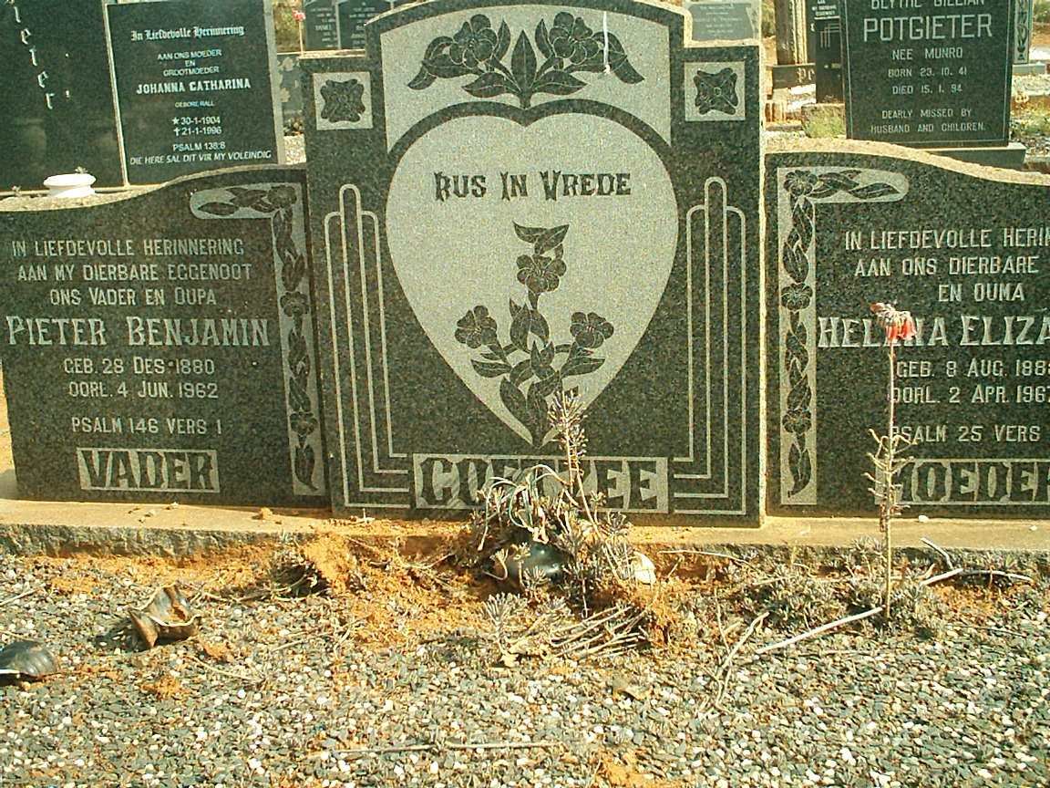 COETZEE Pieter Benjamin 1880-1962 &amp; Helena Elizabeth 188?-1967
